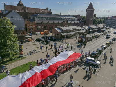 Gdańsk. Święto Wolności i Solidarności. Przemarsz...