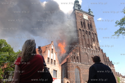 Pozar kosciola sw Katarzyny w Gdansku.
22.05.2006
Fot....