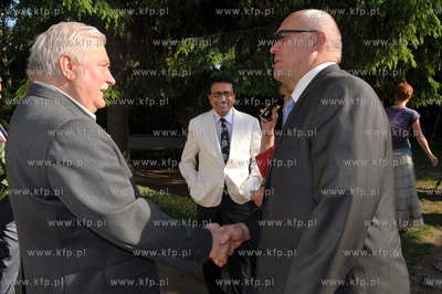 Imieniny Lecha Walesy w jego domu na ul. Polanki w...