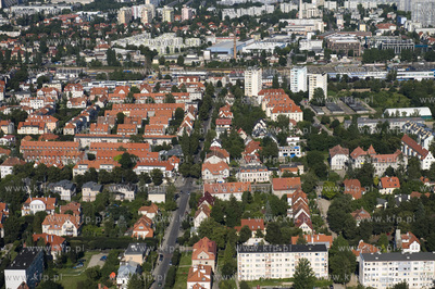 Gdansk Oliwa z lotu ptaka. Okolice skrzyzowania ul....