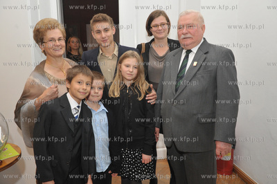 Urodziny Lecha Walesy w Palacu Opatow w Gdansku Oliwie....