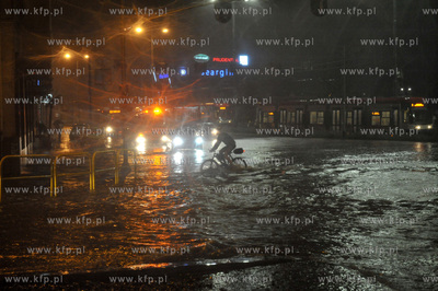 Gdańsk Wrzeszcz. Zalana po obfitych opadach deszczu...