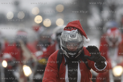 Gdansk Zaspa. Motocyklowa Parada Mikolajow. Jest to...