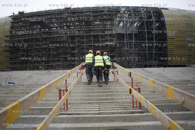 Gdansk. Budowa stadionu pilkarskiego PGE Arena.
06.04.2011
fot....