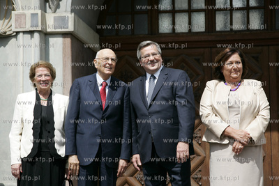Gdansk. Dwor Artusa. Powitanie przez Prezydenta RP...