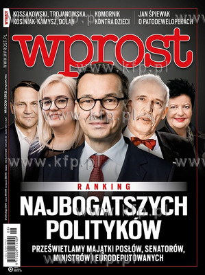 Okładka tygodnika Wprost z z 17 lutego 2020. Autorem...