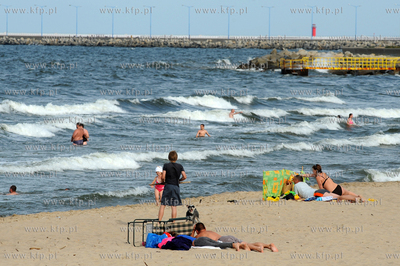 Gdansk, plaza miedzy Westerplatte a Portem Polnocnym...
