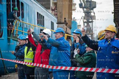 Gdansk. Stocznia Remontowa. Prezentacja zaglowca STS...