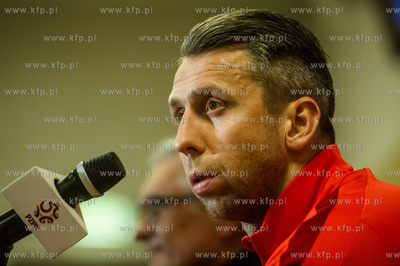 Gdansk. Stadion Energa. Konferencja prasowa poprzedzajaca...