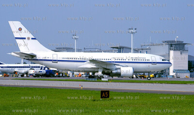 Gdansk, Rebiechowo. Nz. Airbus A310-322  Luchtcomposant...