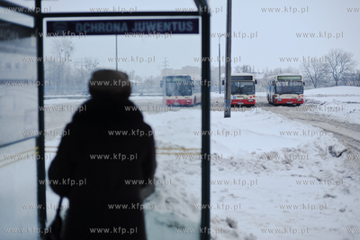 Autobusy ZKM na petli autobusowej przy ulicy Walowej,...