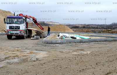 Gdansk. Budowa ulicy Nowej Lodzkiej w ramach projektu...