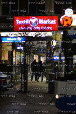 Gdynia. Centrum miasta wieczorowa pora. 15.02.2014...