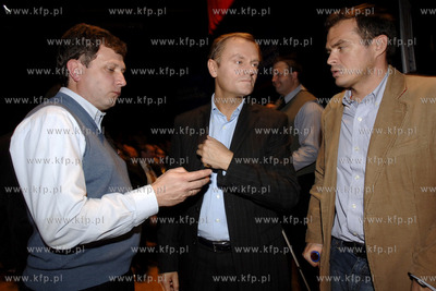 Gdansk. Kino Zak. Pomorski wieczor wyborczy Platformy...