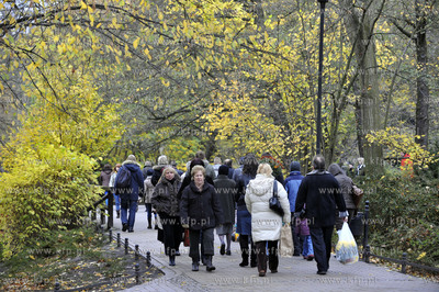 Park w Gdansku Oliwie w dniu Wszystkich Swietych. 01.11.2008...