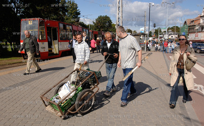 Gdansk Oliwa. Okolice petli tramwajowej na al. Grunwaldzkiej,...