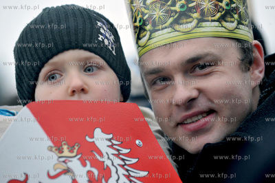 Orszak Trzech Kroli w Zukowie na Kaszubach. 6.01.2013...