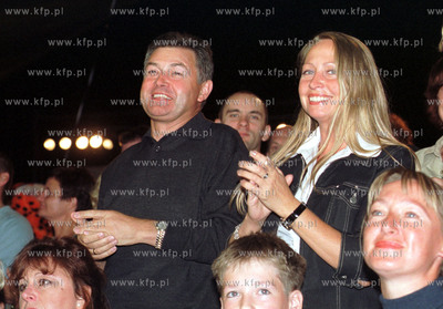 Festiwal Piosenki w Sopocie. Wsrod widzow Marian Krzaklewski...