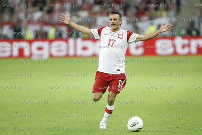 Gdansk. Stadion pilkarski PGE Arena. Mecz towarzyski...