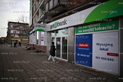 Gdansk. Zamkniety Getin Bank przy ul. Rajskiej.
29.02.2012
fot....