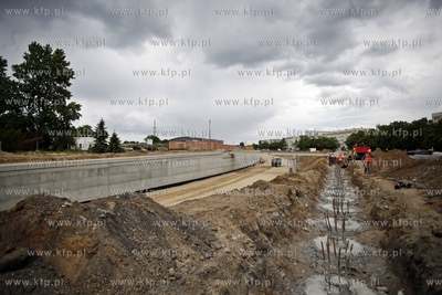 Budowa Drogi Zielonej pod torami PKP i SKM na gdanskiej...