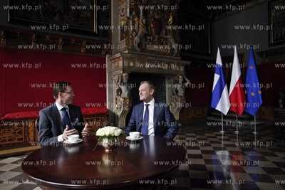 Gdansk. Wizyta premiera Finlandii Jyrki Katainenena....