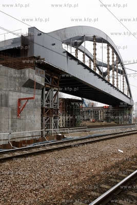 Budowa wiaduktu  Pomorskiej Kolei Metropolitalnej w...