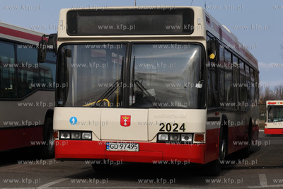 Zajezdnia autobusowa ZKM przy ul. Hallera w Gdańsku....