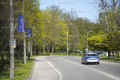 Flagi europejskie na ul. 3 Maja wywieszone z okazji...