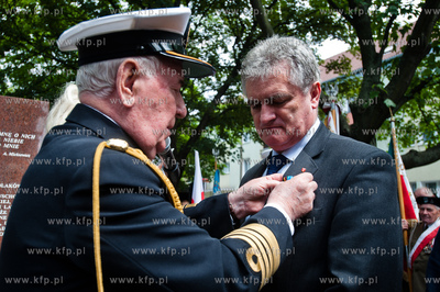 Gdansk. Pomnik Pamieci Polakow mieszkających na Wolyniu....