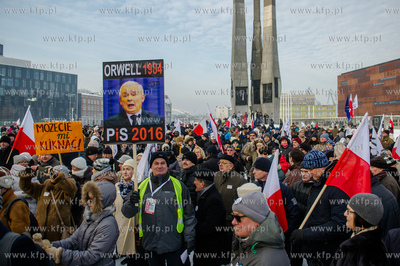 Gdansk. Manifestacja pod haslem W obronie Twojej wolnosci,...