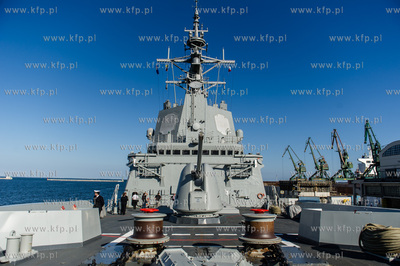 Gdynia. Nabrzeże Francuskie. Wizyta robocza fregaty...