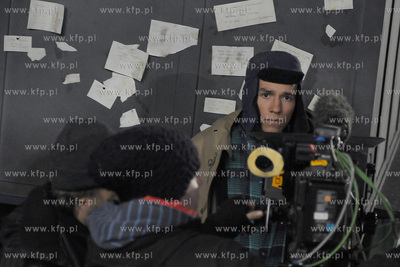 Plan zdjeciowy filmu o masakrze robotnikow na Wybrzezu...