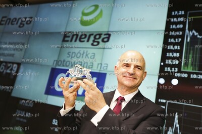 Warszawa Debiut Energa SA na gieldzie N/z prezes zarzadu...