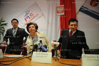 Posel Nelly Rokita w biurze poselskim Zbigniewa Kozaka...