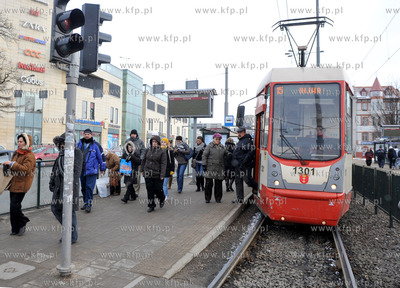 Gdansk - Wrzeszcz. Przystanek tramwajowy na al. Grunwaldzkiej...