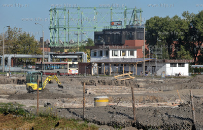 Budowa Muzeum II Wojny Swiatowej na ul. Walowej w Gdansku....