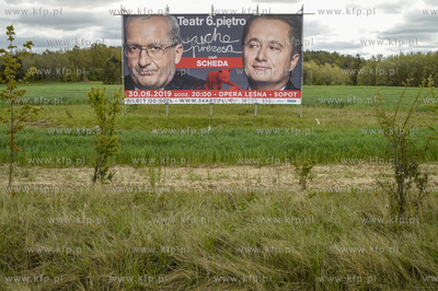 Gdańsk Matarnia, ul. Budowlanych. Billboard zapowiadający...