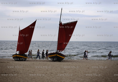 Sopot. Przystan rybacka. Tradycyjne poswiecenie lodzi...