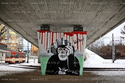 Nowe murale na wiadukcie przy ul. Kliniczna w Gdansku....
