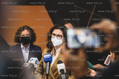 Briefing prasowy na terenie gdańskiego stadionu dot....