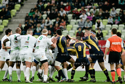 Gdansk. PGE Arena. Mecz ekstraklasy rugby. Derby trojmiasta...