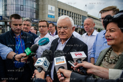 Gdynia. Skwer Kosciuszki. Lato z SLD. Leszek Miller...