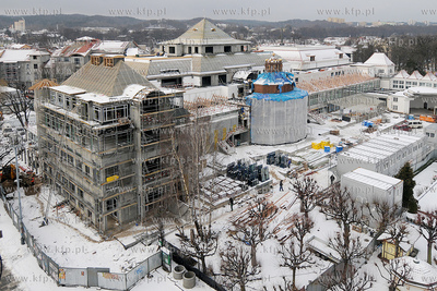 Zimowy Sopot, widok z latarni morskiej. Nz. budowa...