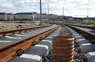 Gdansk. Budowa ulicy Nowej Lodzkiej w Gdansku. 21.09.2011...