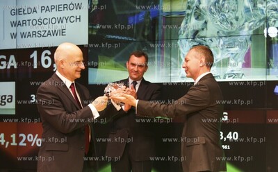 Warszawa Debiut Energa SA na gieldzie N/z prezes zarzadu...