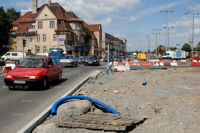 Gdansk Wrzeszcz. Prace przy przebudowie skrzyzowania...