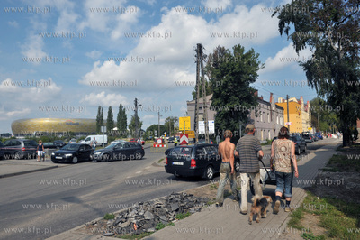Gdansk Letnica okolice stadionu PGE Arena. Skrzyzowanie...