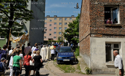 Uroczystosci i procesja Bozego Ciala w parafii sw....
