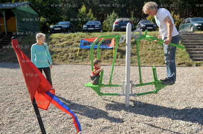 Otwarcie silowni zewnetrznej we wsi Sulmin na Kaszubach....